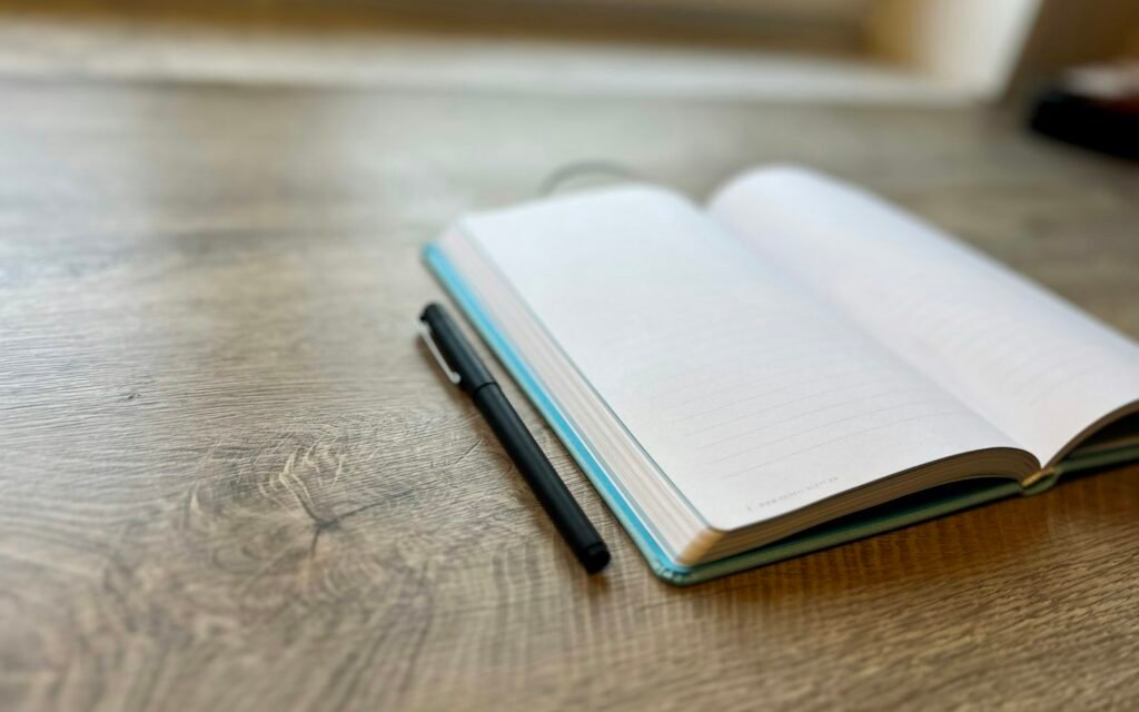 A pen on a book