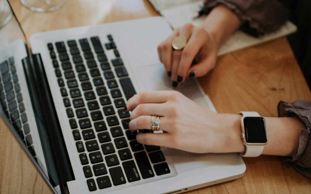 Person using MacBook