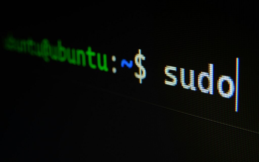A command line interface showing the text ubuntu@ubuntu:~$ sudo with a blinking cursor